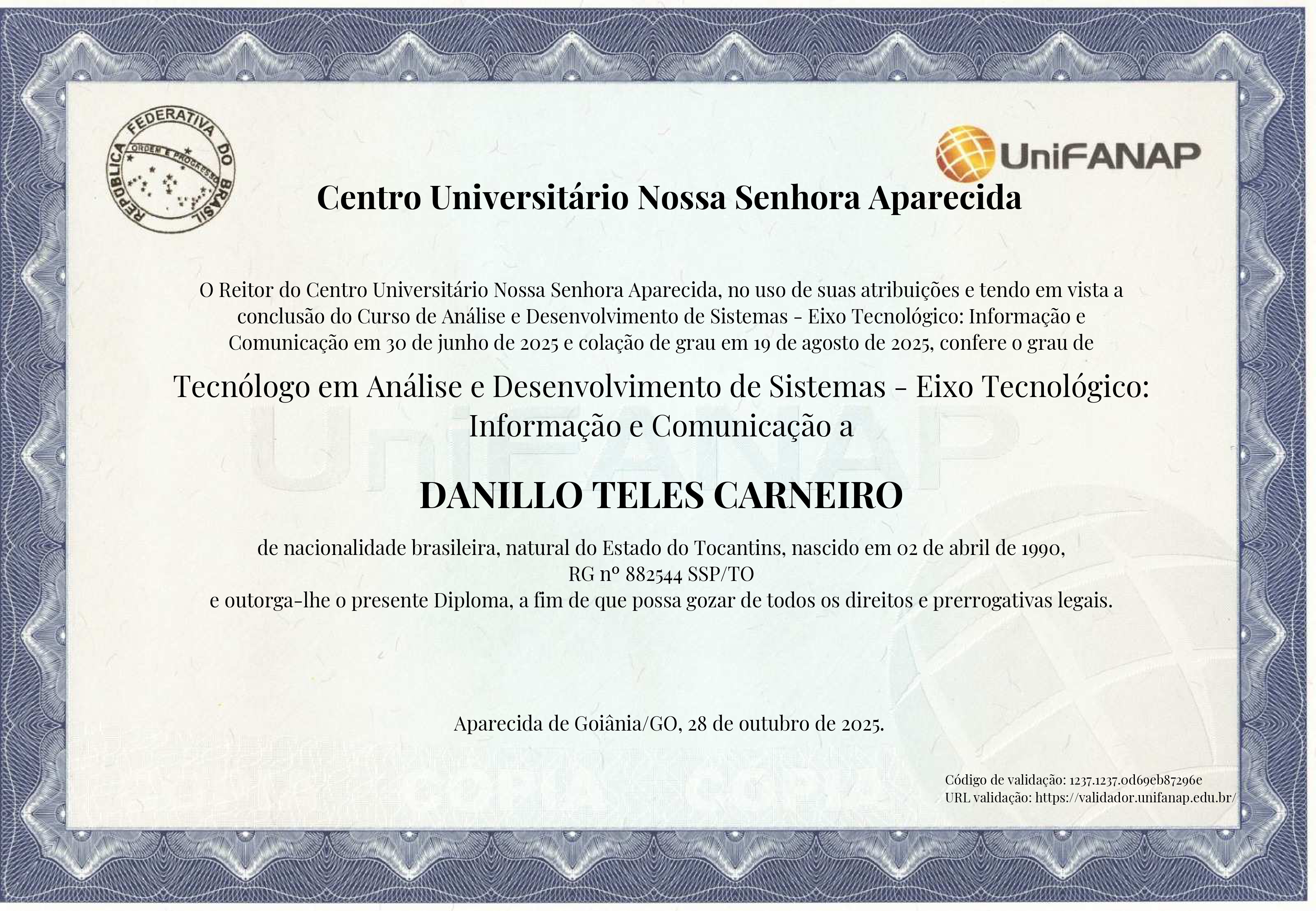 Frente do Diploma