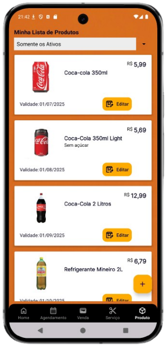 Tela de Produtos